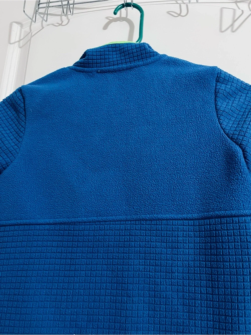 Lands' End Kids' Navy Zip Swim Rashguard with Lime Trim
